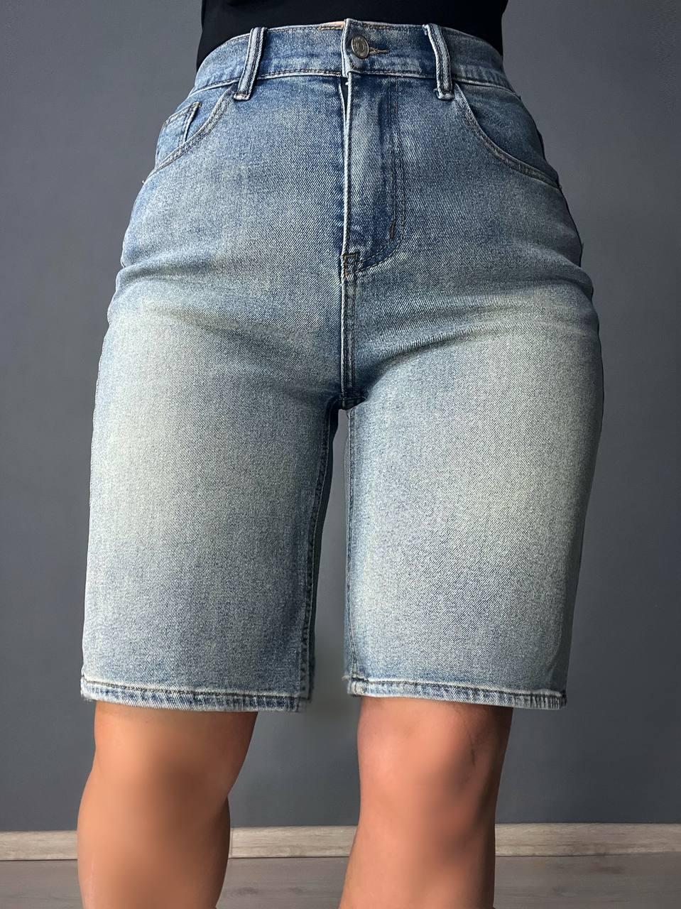 Шорты женские джинсовые Allure 560-88 бермуды р. 30 Голубой (26881512) - фото 6