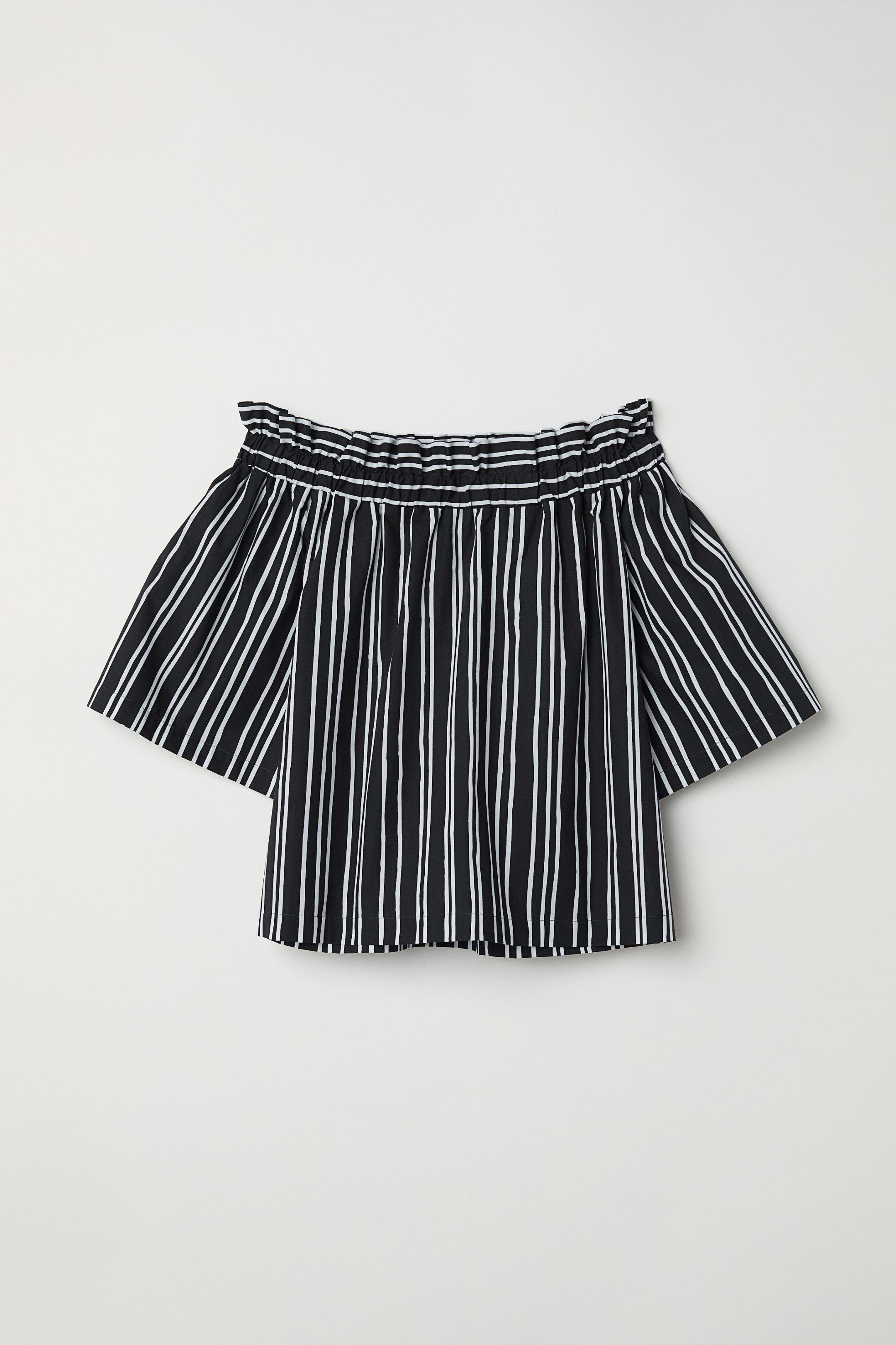 Блуза H&M Полоска р. 38 Черный (6220437)