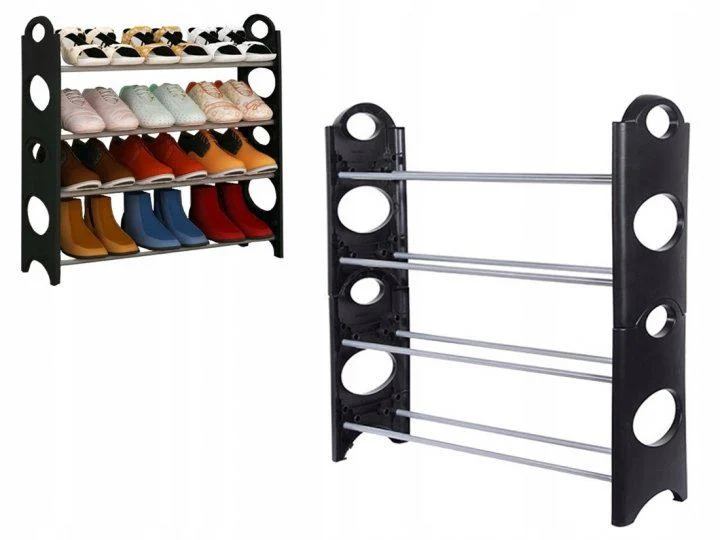 Полиця для взуття Shoe Rack на 4 полиці Чорний - фото 6