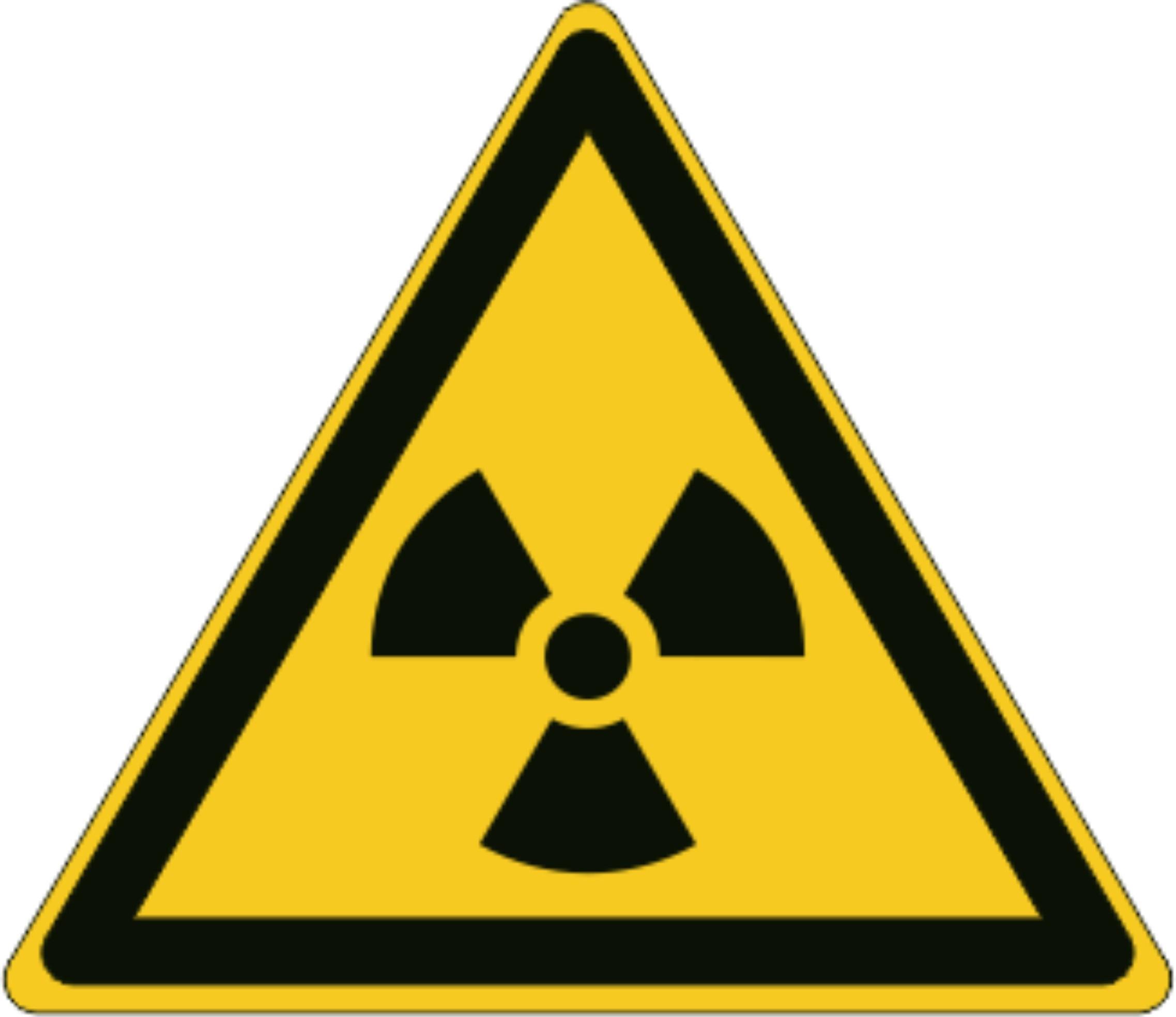 Табличка радиоактивный материал или ионизирующее излучение 20х20 см (00053)
