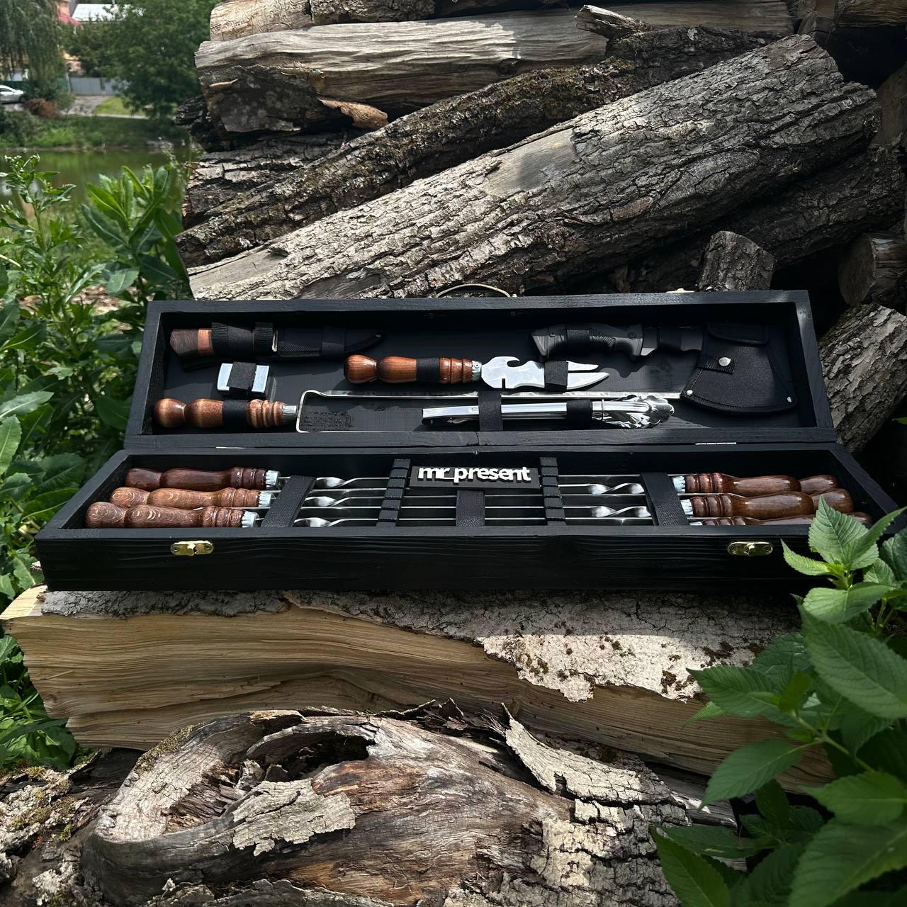 Набор шампуров в кейсе Хищник №6 M