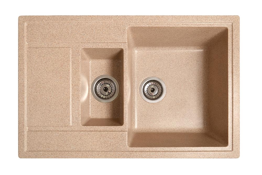Мийка для кухні Galati Jorum 78D Piesok 2 чаши 78х50 см