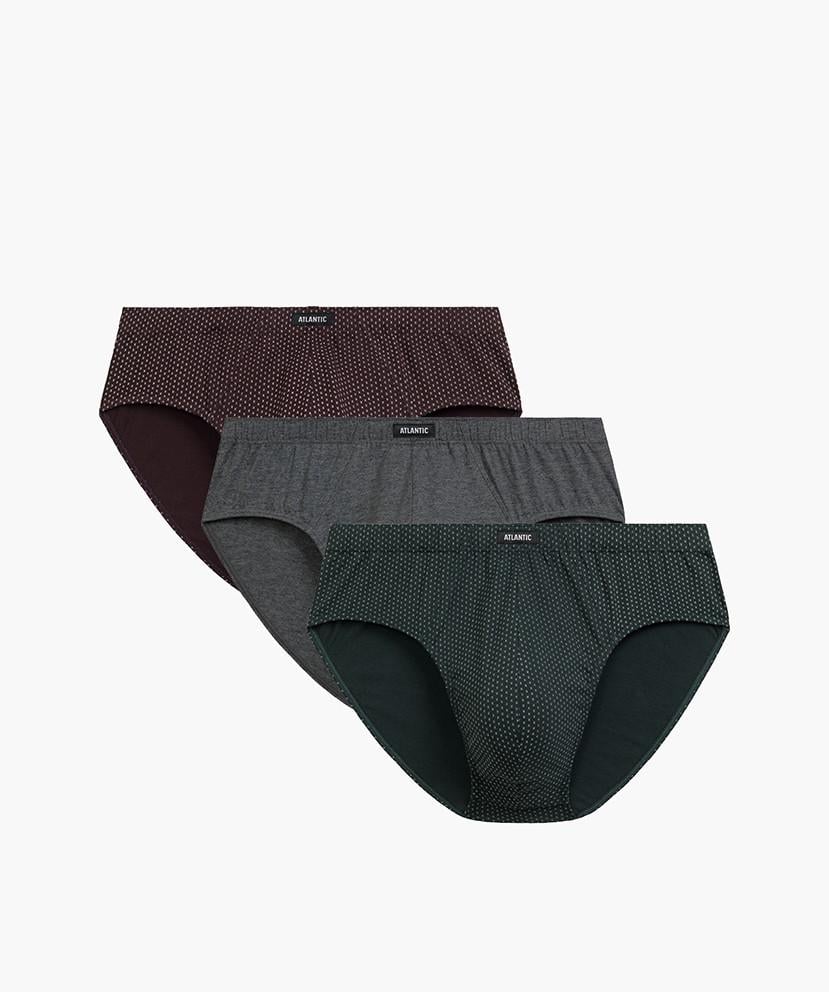 Набор трусов-брифов мужских Atlantic 3MP-202 хлопковых 3 шт. 3XL Винный/Серый/Изумрудный (2785676503) Набор трусов-брифов мужских Atlantic 3MP-202 хлопковых 3 шт. 3XL Винный/Серый/Изумрудный (2785676503)