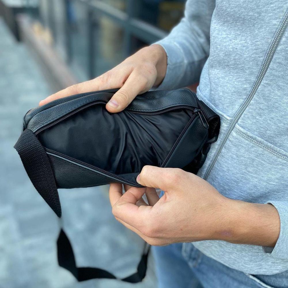 Бананка для телефона нагрудная сумка Черный (521227) - фото 7