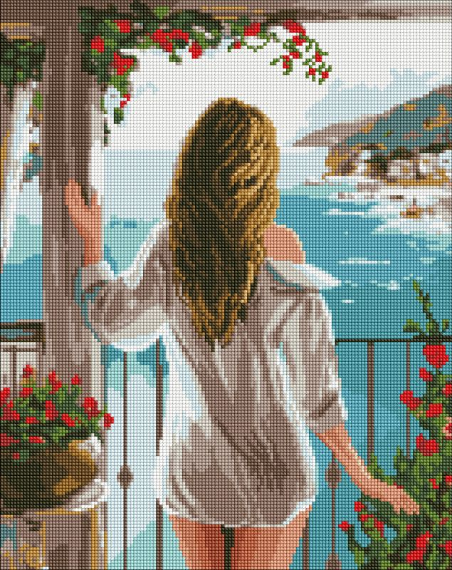 Алмазная мозаика на подрамнике Идейка Морская даль 40x50 см (AMO7797)