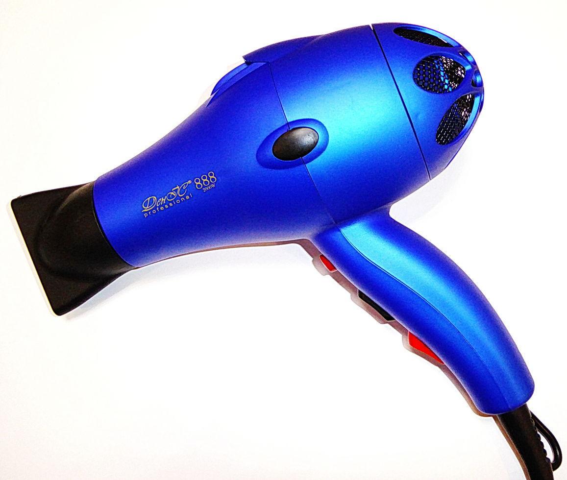 Фен професійний ДенІС professional 888 з 2-ма насадками/дифузор 2000 Вт Blue Matt (1453070646) - фото 2 Фен професійний ДенІС professional 888 з 2-ма насадками/дифузор 2000 Вт Blue Matt (1453070646) - фото 2