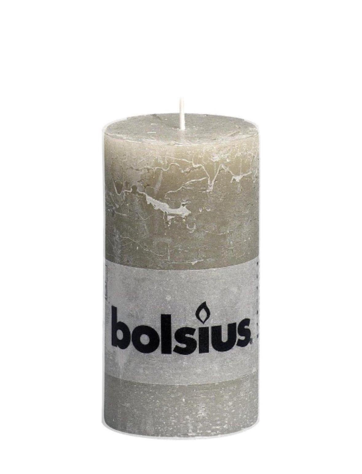 Свеча рустик Bolsius 130/68 Серый