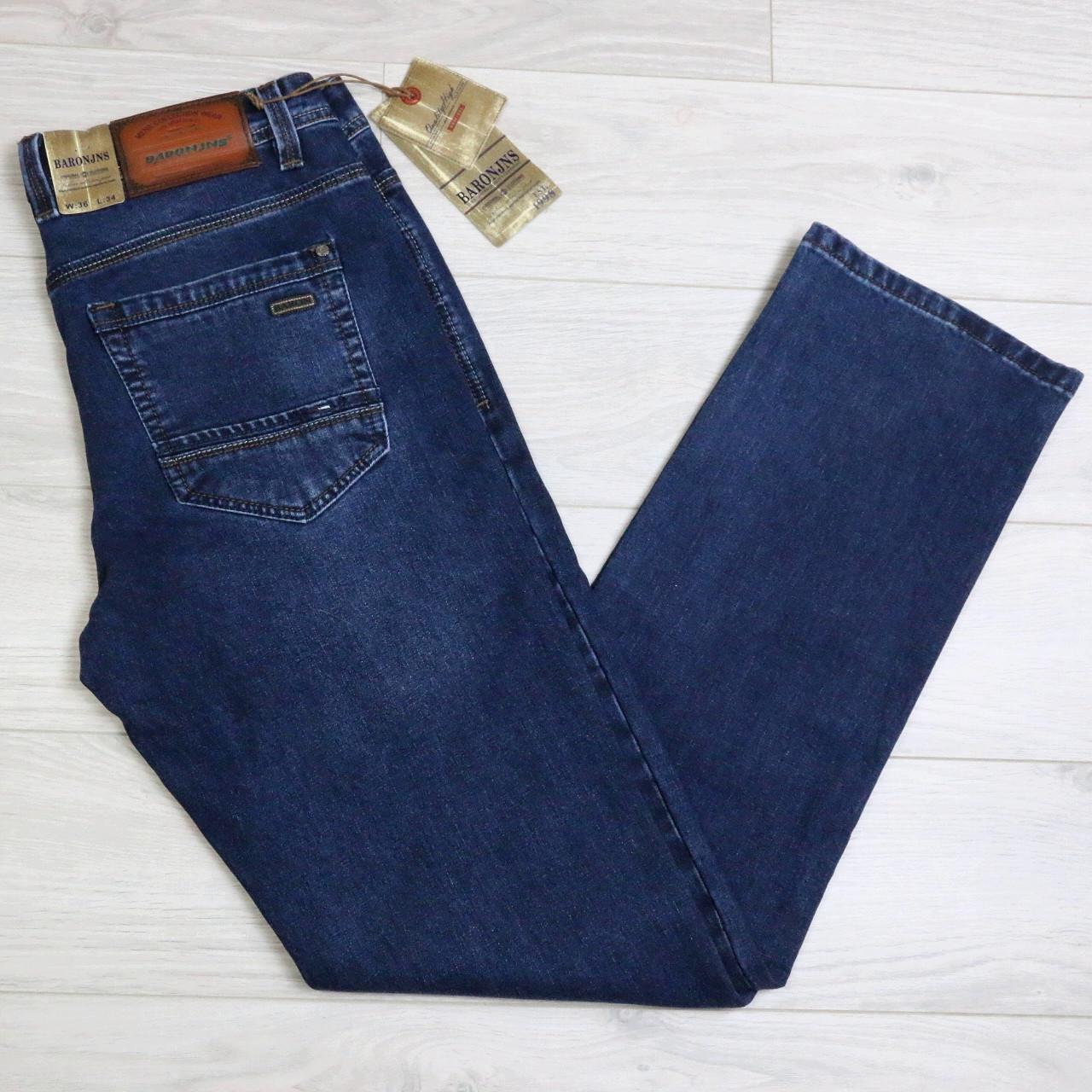 Джинсы мужские демисезонные Baron 9583 классические с ровным кроем р. 36 (2761156845) - фото 10