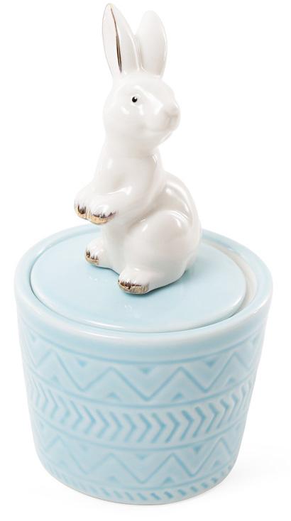 Декоративная шкатулка-статуэтка Грациозный кролик 7,3х7,3х13,5 см Голубой (BD-727-142)