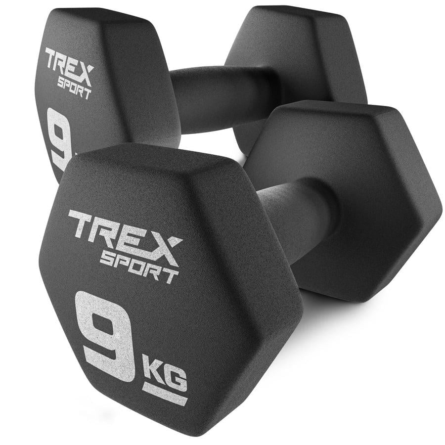 Гантелі для фітнесу неопренові TREX Sport TX-090VD 2x9 кг (5339)