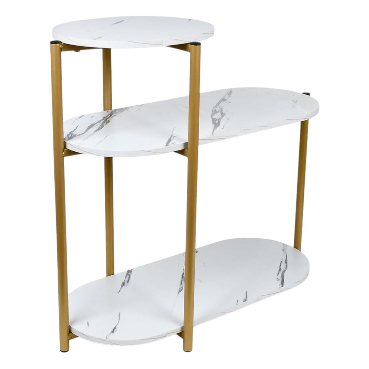 Стол журнальный Modern Home 3 яруса 65х40х62 см Белый (M50271-W)