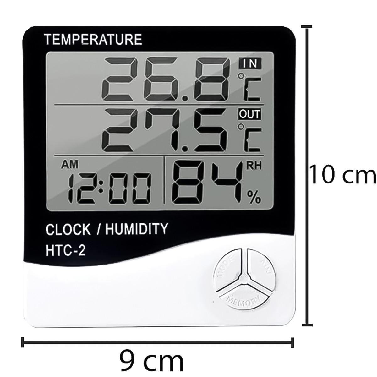 Термометр-гигрометр электронный цифровой с выносным датчиком и часами Uchef HTC-2 (2691616282) - фото 8 Термометр-гигрометр электронный цифровой с выносным датчиком и часами Uchef HTC-2 (2691616282) - фото 8