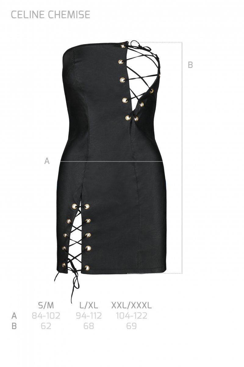 Сорочка Passion Celine Chemise L/XL Black - фото 2