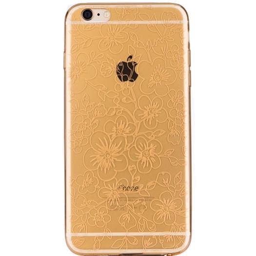 Прозрачный чехол накладка JoyRoom Elegant Series for iPhone 6/6S, Gold (JR-BT336GLD)