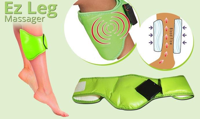 Електромасажер для ніг EZ Leg Massager ручний вібромасажер бездротовий (2134436789) - фото 3