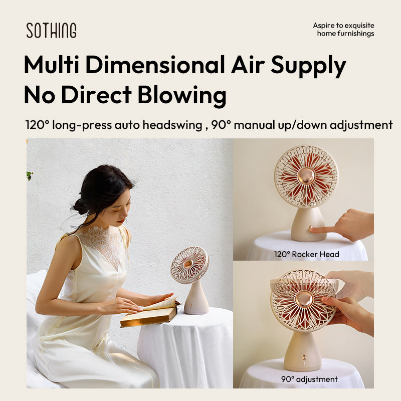 Портативный вентилятор Sothing Bridal Bouquet Desktop Fan настольный на аккумуляторе 2000 мАч (DSHJ-S-2113A) - фото 3 Портативный вентилятор Sothing Bridal Bouquet Desktop Fan настольный на аккумуляторе 2000 мАч (DSHJ-S-2113A) - фото 3