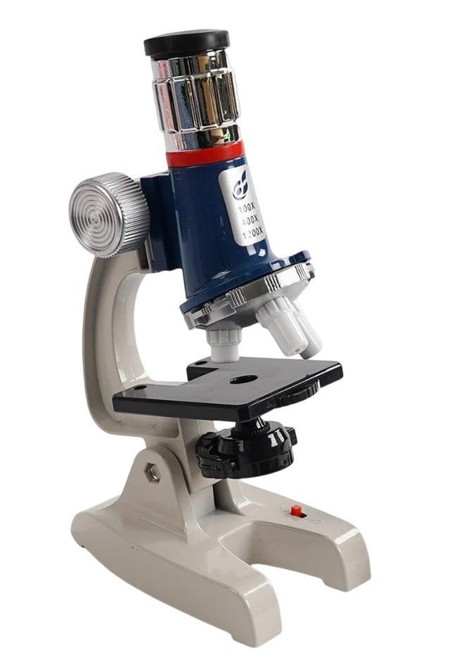 Микроскоп для детей BG 019 металлопластик подсветка от батареек подставка для телефона/инструменты/аксессуары в чемодане (149646)