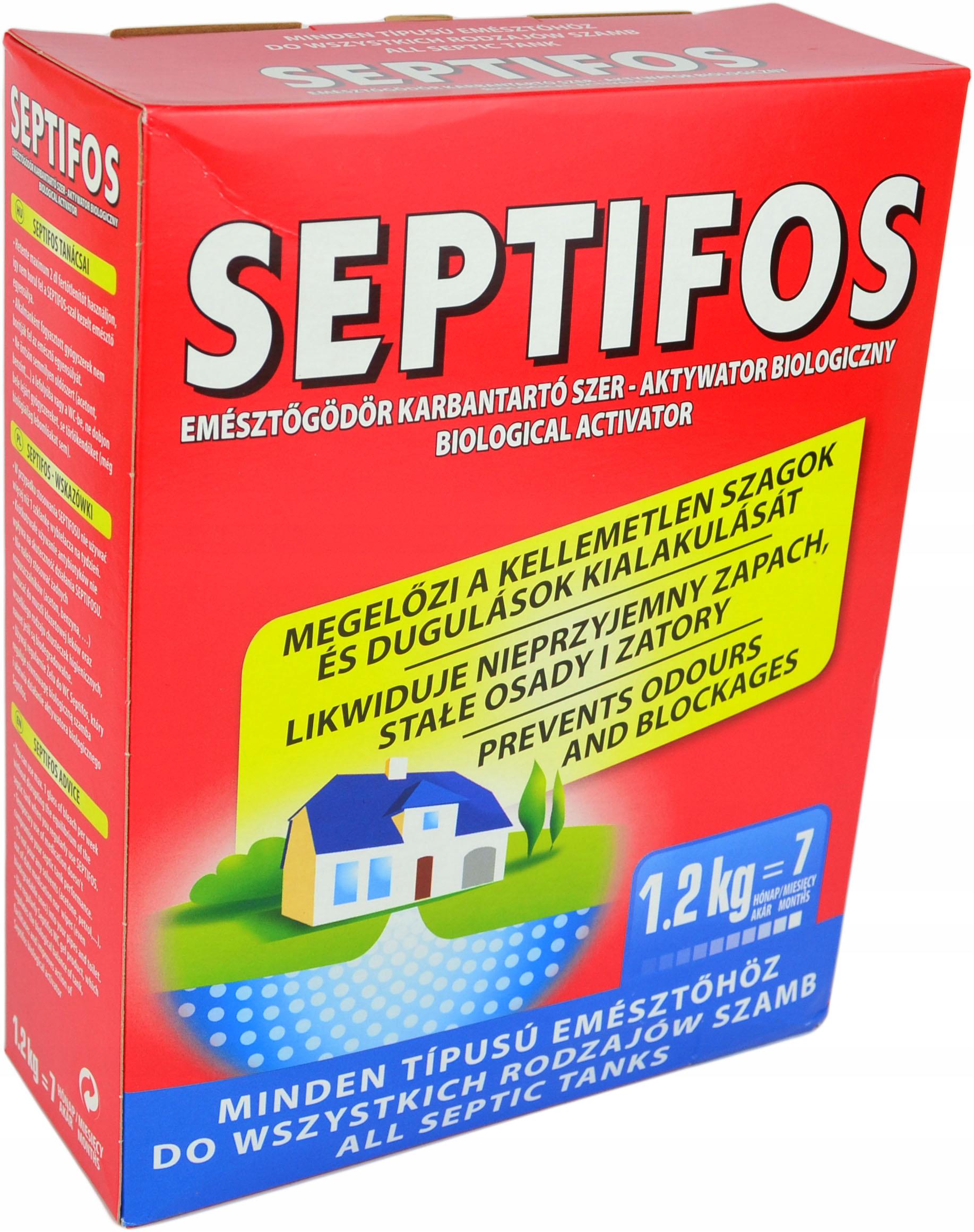 Біопрепарат Septifos vigor для вигрібних ям/септиків/вуличних туалетів 1,2 кг Біопрепарат Septifos vigor для вигрібних ям/септиків/вуличних туалетів 1,2 кг
