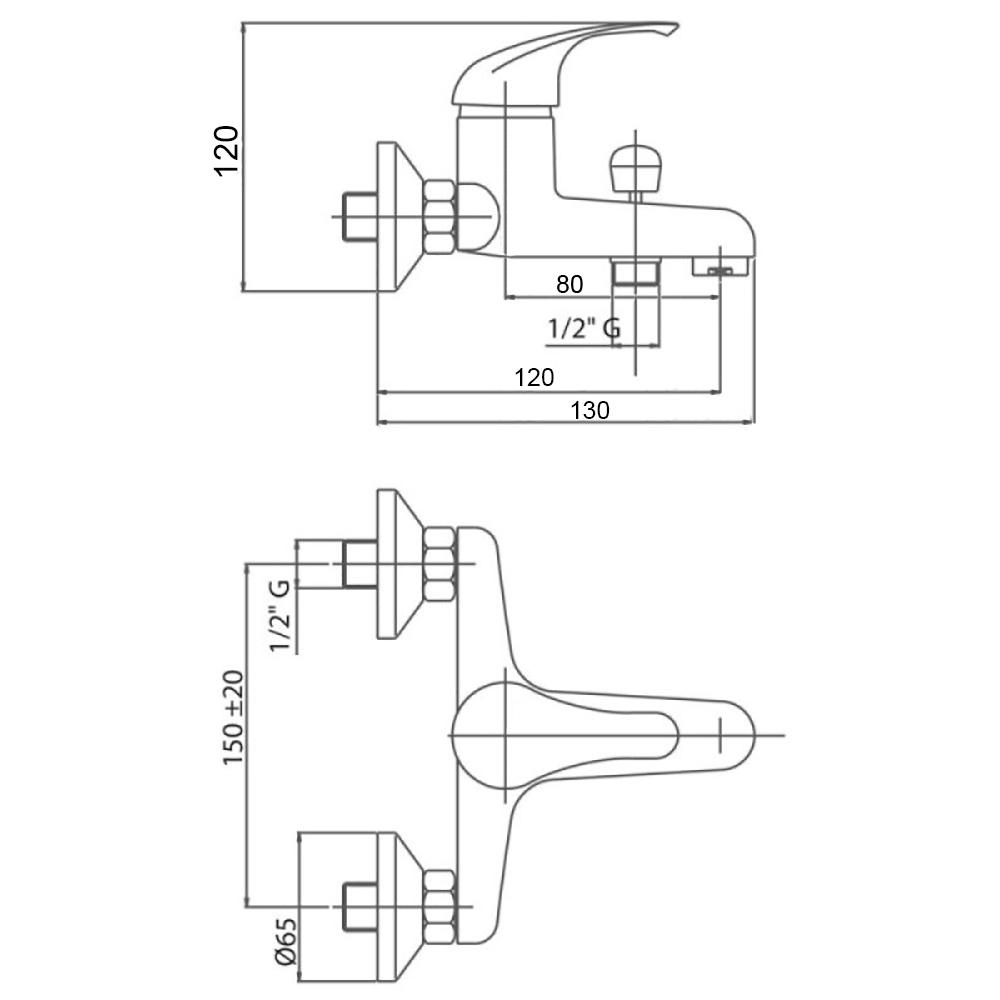 Смеситель для ванны Touch-Z Premiera-35 006 (SD00002368) - фото 2