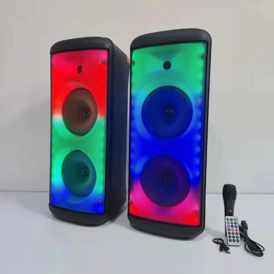 Портативна акустична система Winso RX-8252-8"x2 RGB з мікрофоном та пультом 20 W (16cee793) - фото 8