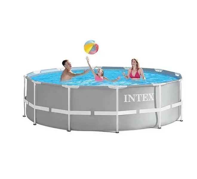 Бассейн каркасный Intex круглый с фильтр-насосом и стремянкой 10685 л 366х122 см