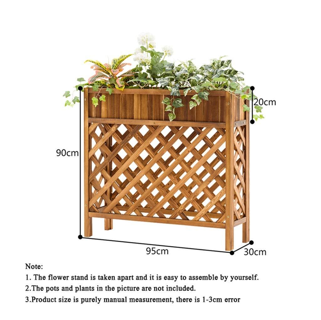 Кашпо на стійці з дерева Варберг Капучіно (КШС-000509) - фото 7