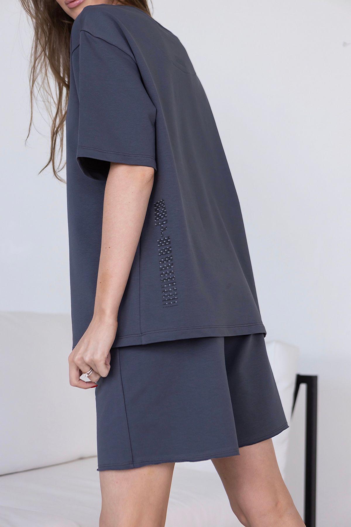 Шорты-бермуды женские удлиненные TOTALFIT L Графитовый (H25-LD9-L) - фото 3 Шорты-бермуды женские удлиненные TOTALFIT L Графитовый (H25-LD9-L) - фото 3