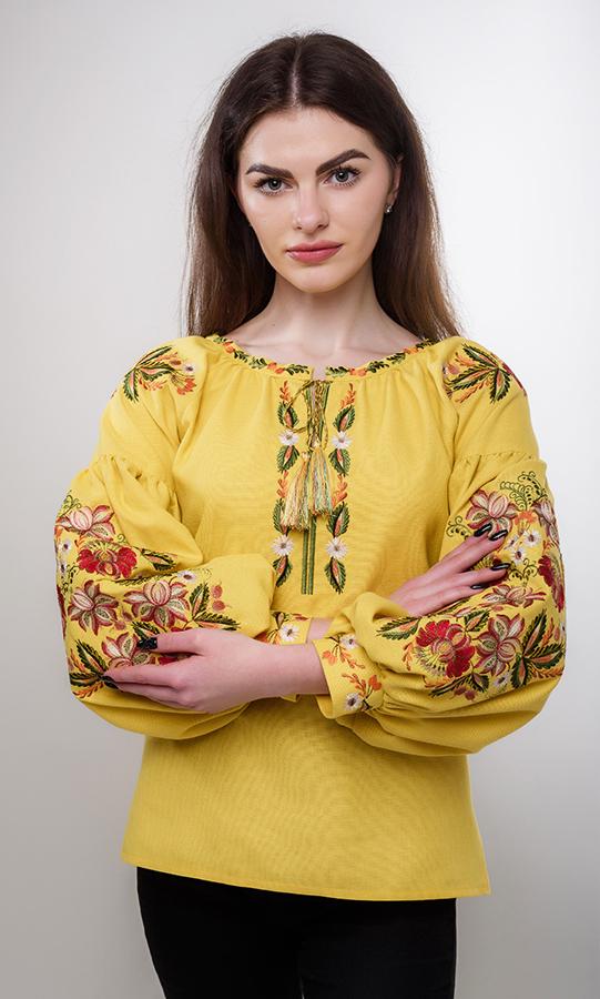 Вишиванка жіноча Вишиваночка р. 52 Жовтий (244-1)