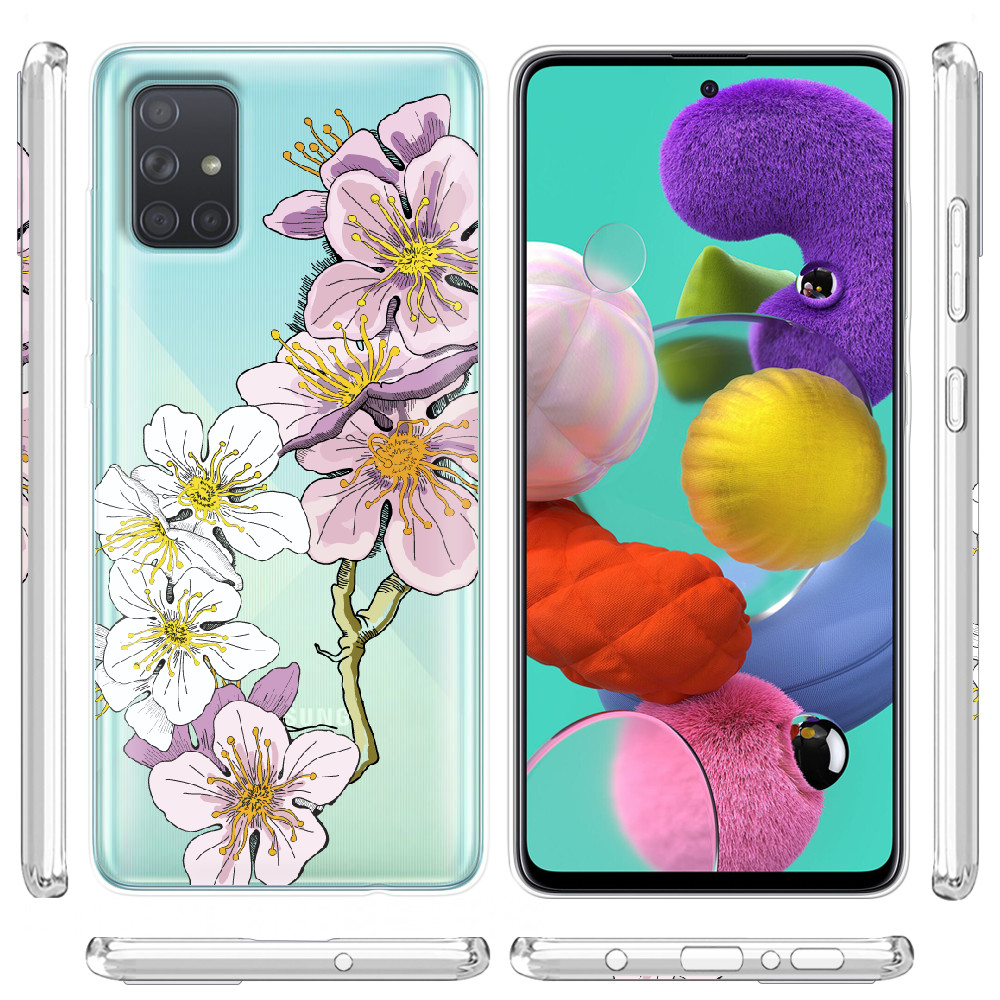 Чохол BoxFace Samsung A715 Galaxy A71 Cherry Blossom Прозорий силікон (38850-cc4-38850) - фото 3