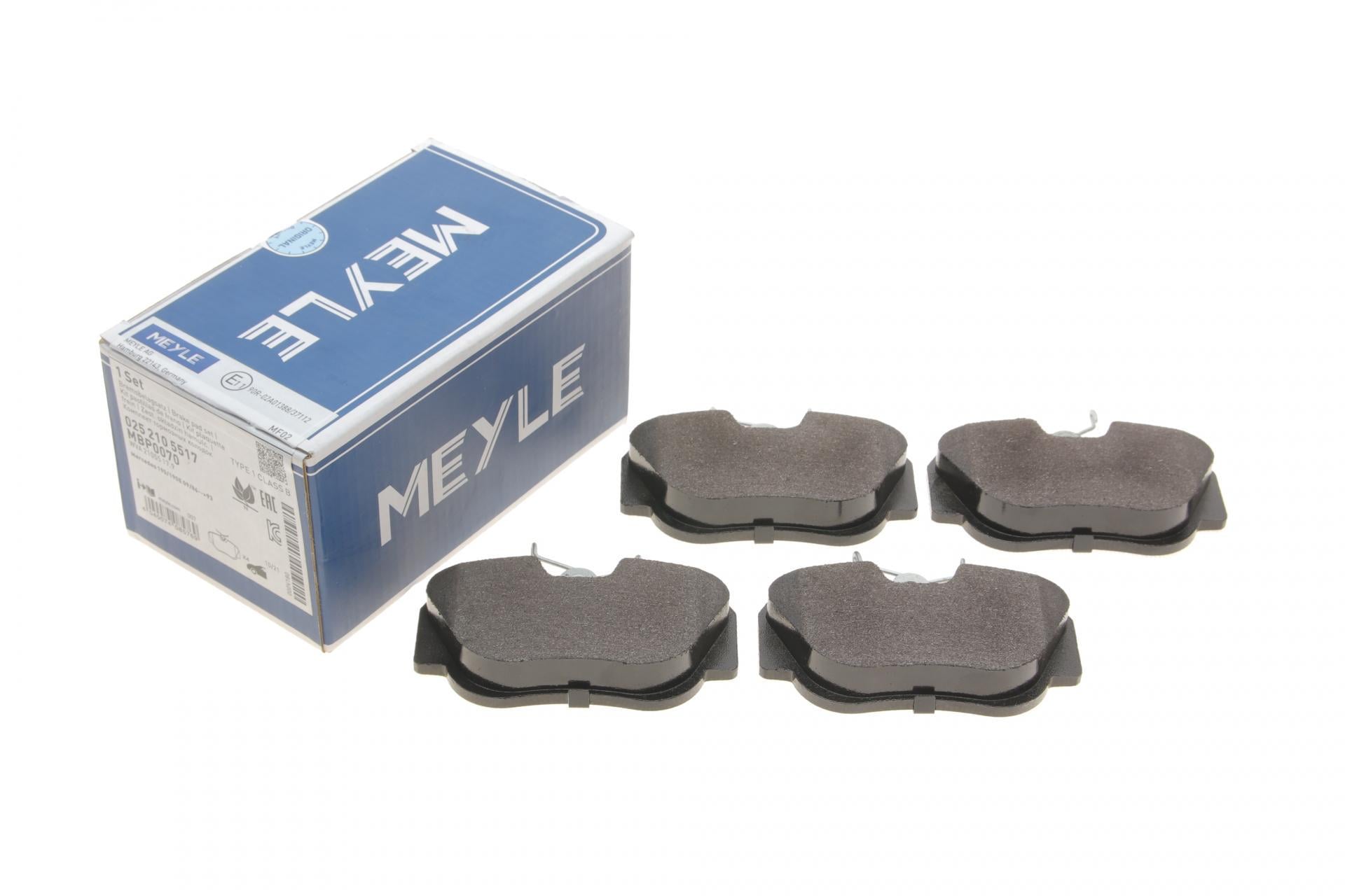 Колодки тормозные передние Meyle MB 190 W201 -93 (025 210 5517 MEYLE)
