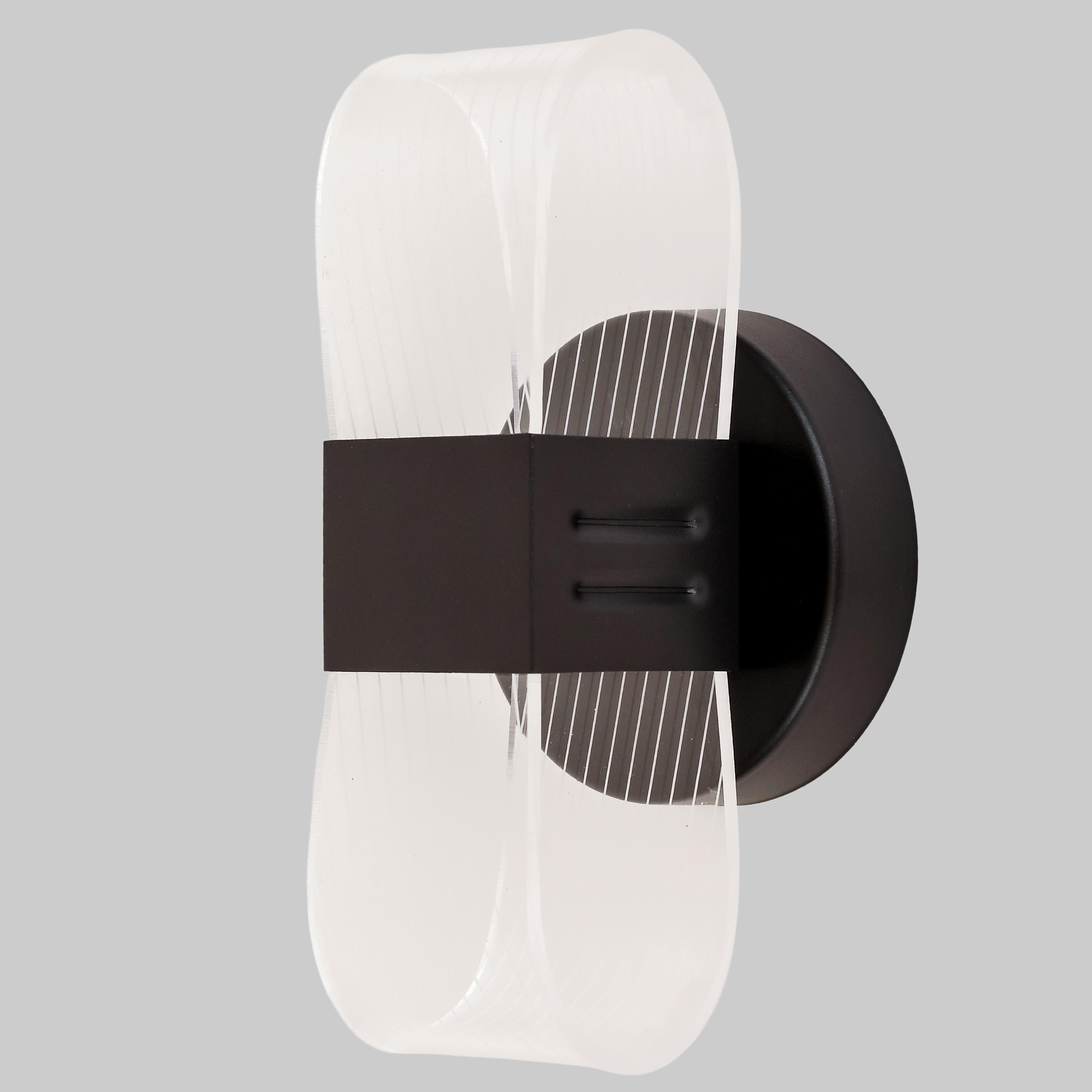 Светильник/бра настенный с полосками на акриле 8W Черный (96-W6079(C) BK)