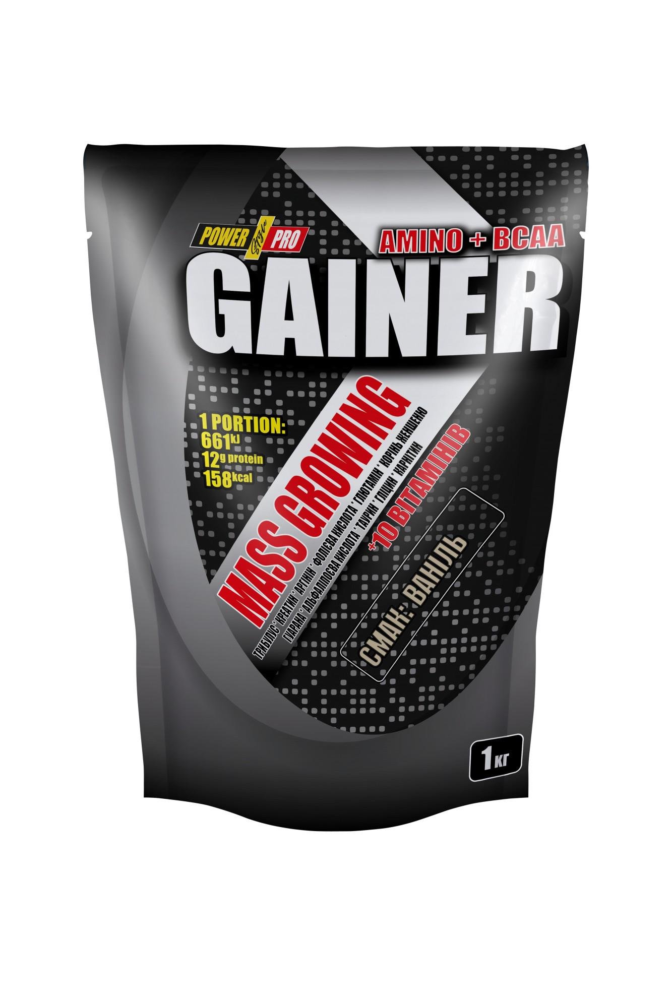 Гейнер Power Pro Gainer Amino + BCAA Ваниль 1 кг