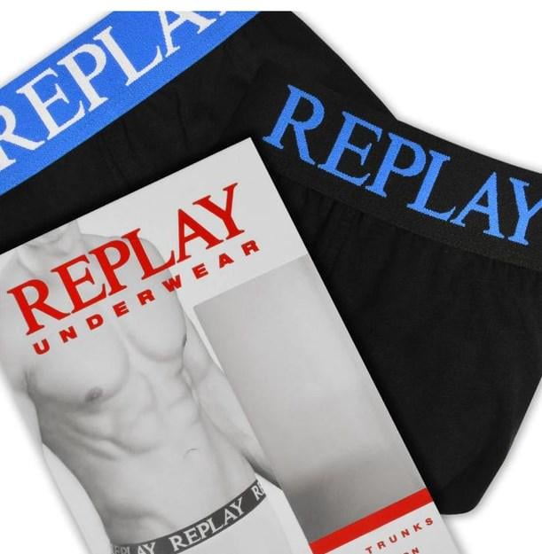 Труси-боксери чоловічі анатомічні Replay 2 шт. S Чорний/Синій (5667868) - фото 6 Труси-боксери чоловічі анатомічні Replay 2 шт. S Чорний/Синій (5667868) - фото 6