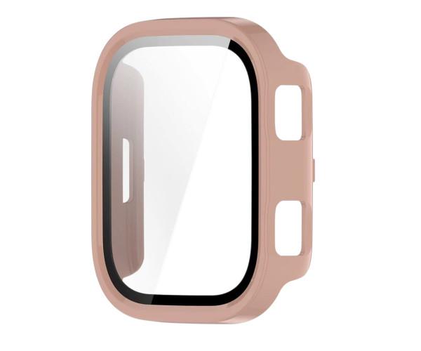 Чехол с защитным стеклом Protective Cover with Glass для Amazfit Bip Max Розовый