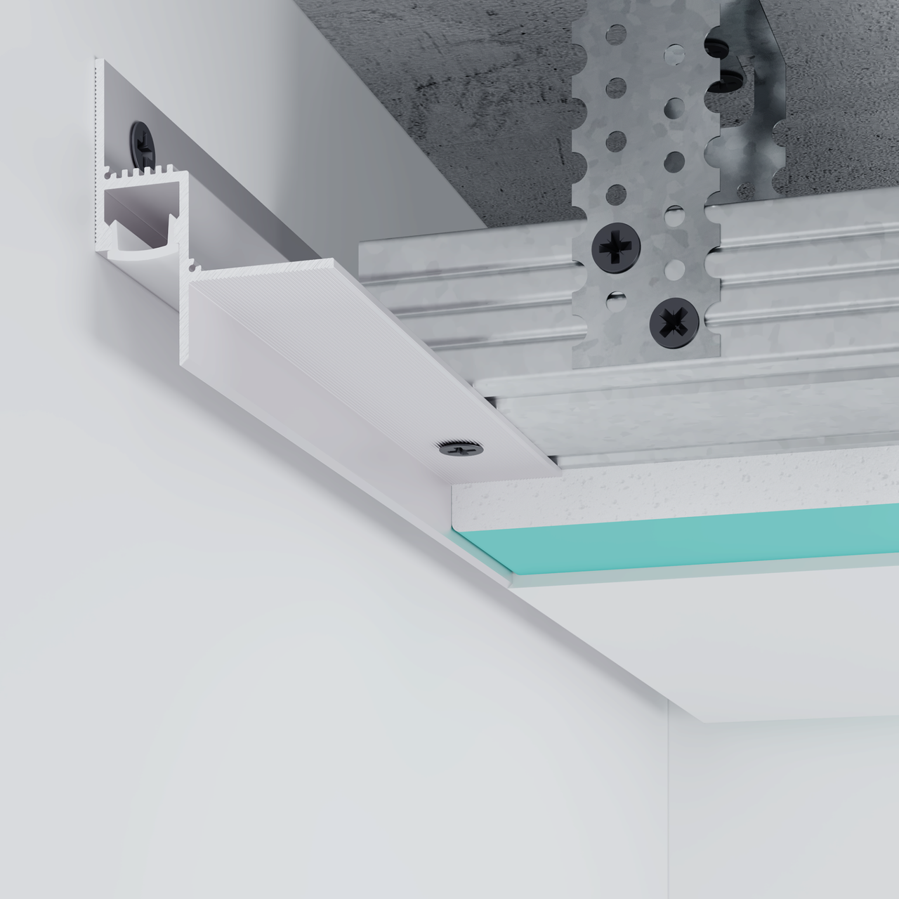 Профиль теневого шва FSPRO 13 мм под LED-ленту алюминиевый Анодированный 3 м (F2.1320L12A)