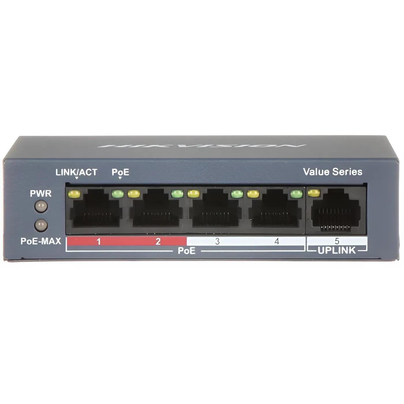 Коммутатор управляемый Hikvision DS-3T1310P-SI/HS POE Черный (99-00015586)