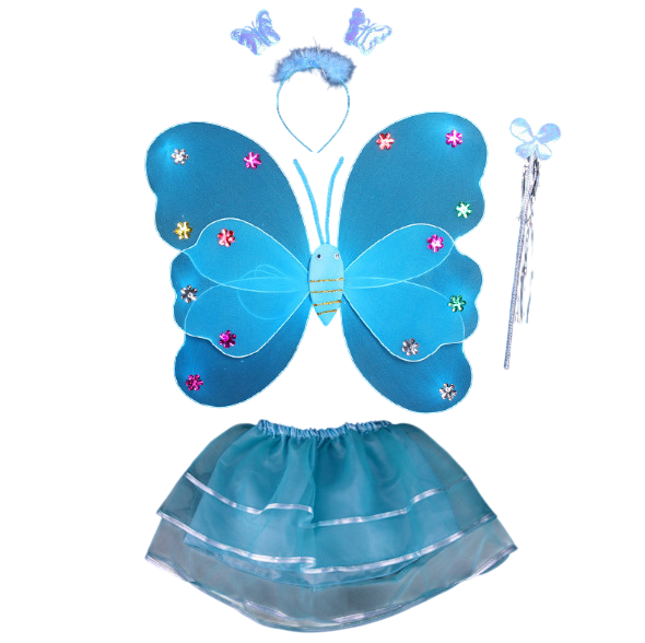 Вбрання карнавальне крила зі спідницею метелик 9092 Блакитний (4483069) Вбрання карнавальне крила зі спідницею метелик 9092 Блакитний (4483069)