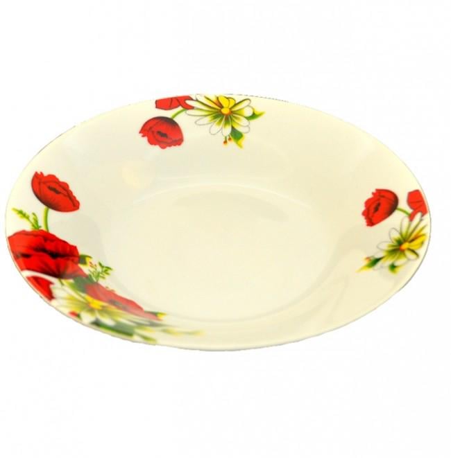 Тарелка Helios Мак и ромашка 20,5 см Белый (HL4355) Тарелка Helios Мак и ромашка 20,5 см Белый (HL4355)