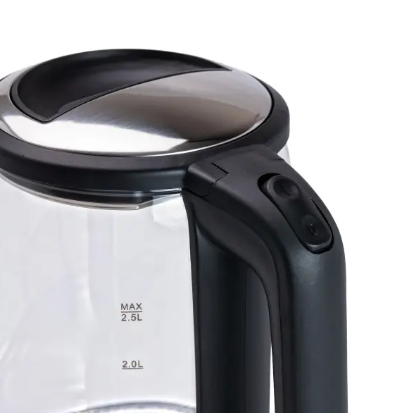 Електрочайник скляний Sokany SK-09013 дисковий 2,5 л Сталевий - фото 5
