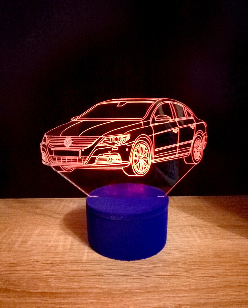3D-ночник Volkswagen несколько подсветок/bluetooth (1463554897)