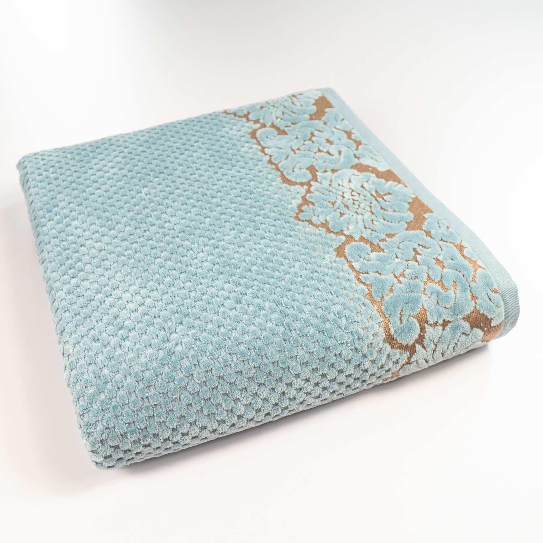Полотенце банное Damask жаккардовое с велюром 70x140 см Мятный (550-dv-140-mint)