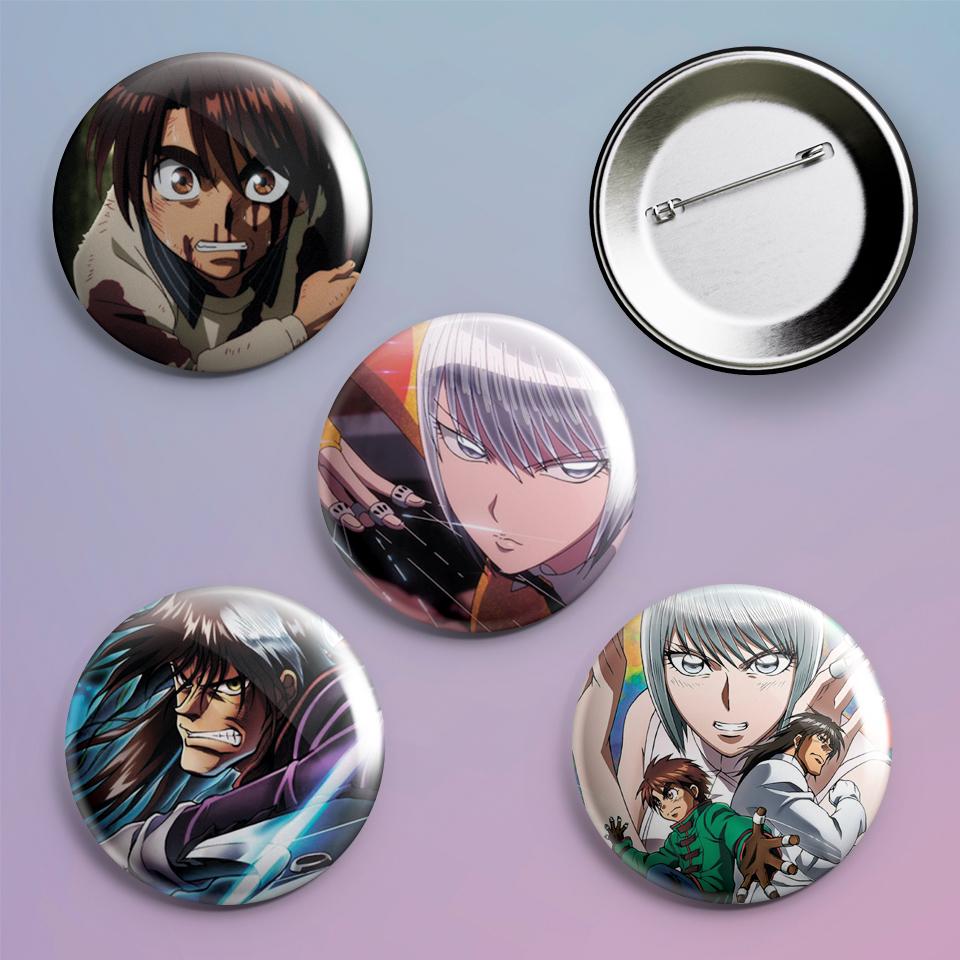 Значки на рюкзак с принтом аниме Цирк марионеток Karakuri Circus 4 шт.