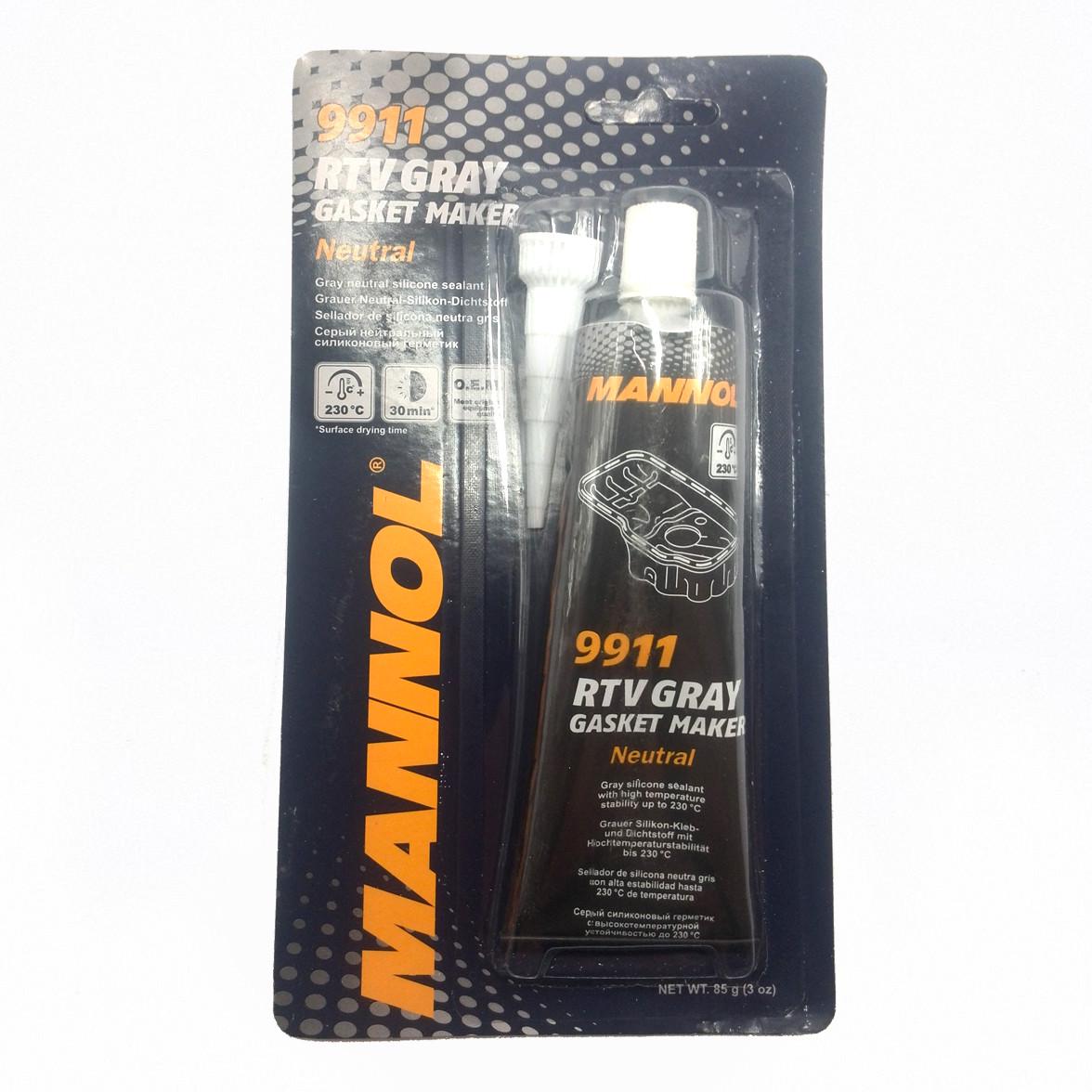 Герметик силіконовий Mannol 9911 RTV GASKET MAKER GRAY NEUTRAL 85 г Сірий (1137355152)