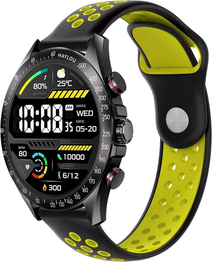 Ремешок Sport для Haylou Solar Pro LS18 Black/Yellow (40877-61)