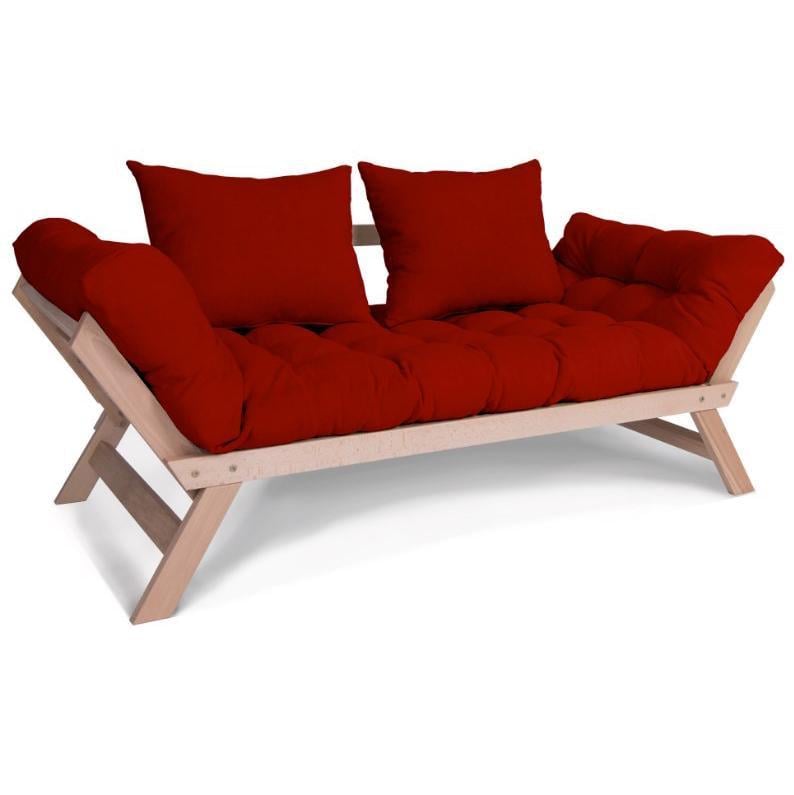 Диван-футон розкладний Woodman Allegro з масиву дерева Бук/Червоний