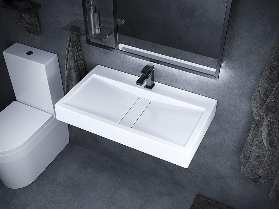 Умивальник підвісний Luxor Tor 80 см (689) - фото 2