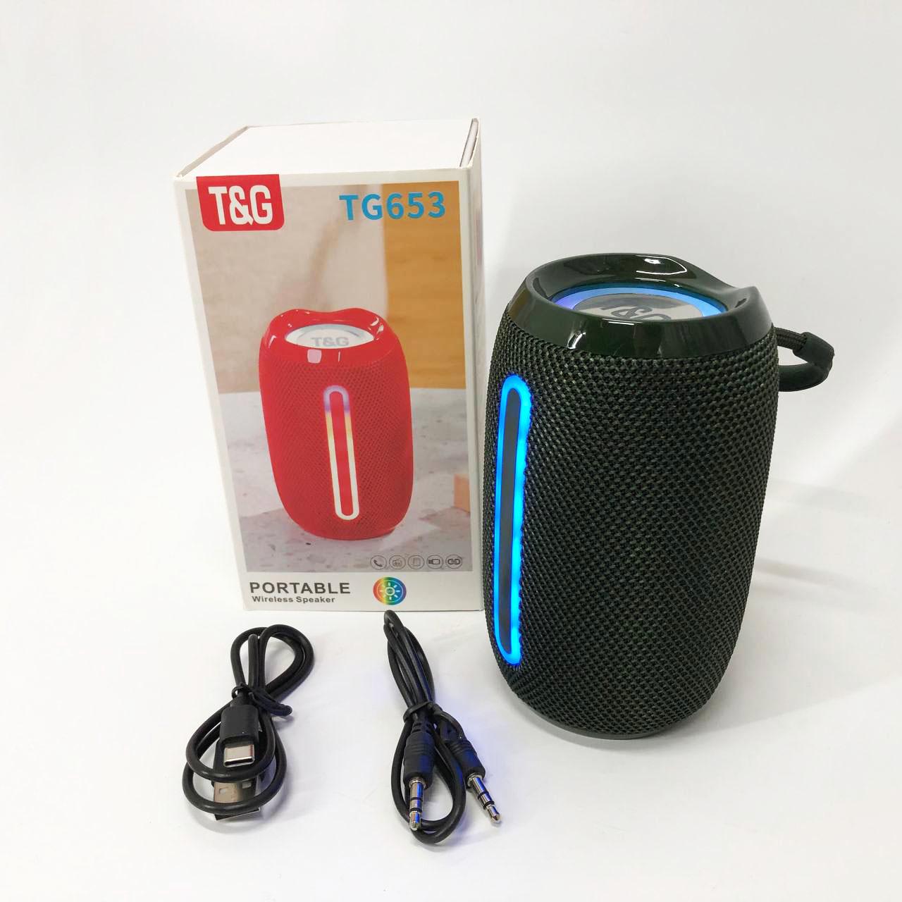 Портативна колонка Bluetooth TG653 USB з ремінцем Зелений - фото 2 Портативна колонка Bluetooth TG653 USB з ремінцем Зелений - фото 2