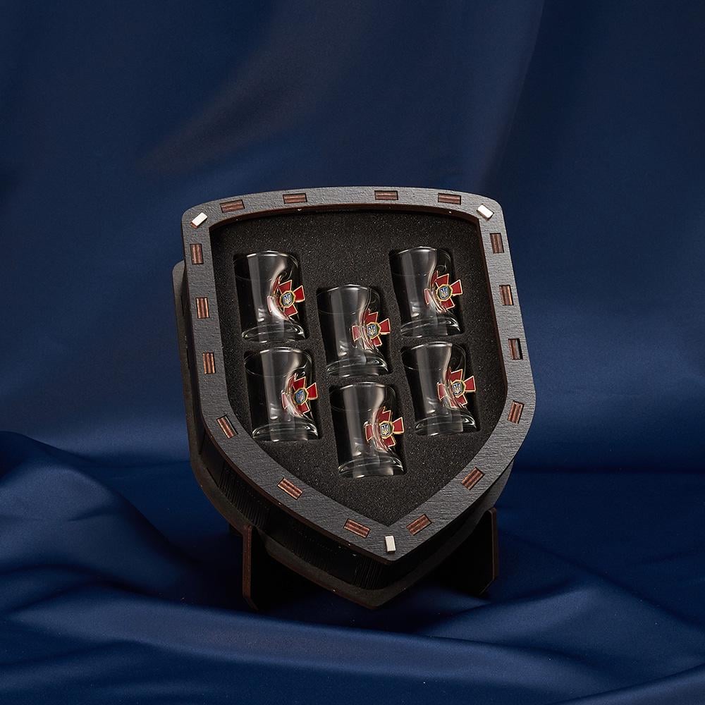 Подарочный набор рюмок с шевроном Национальная гвардия маленький (28421198) - фото 3 Подарочный набор рюмок с шевроном Национальная гвардия маленький (28421198) - фото 3