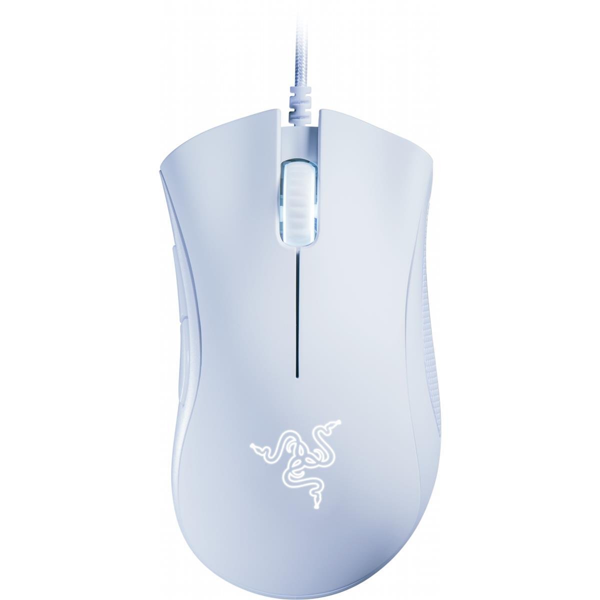 Компьютерная мышка проводная игровая Razer DeathAdder Essential USB с подсветкой White (RZ01-03850200-R3M1)