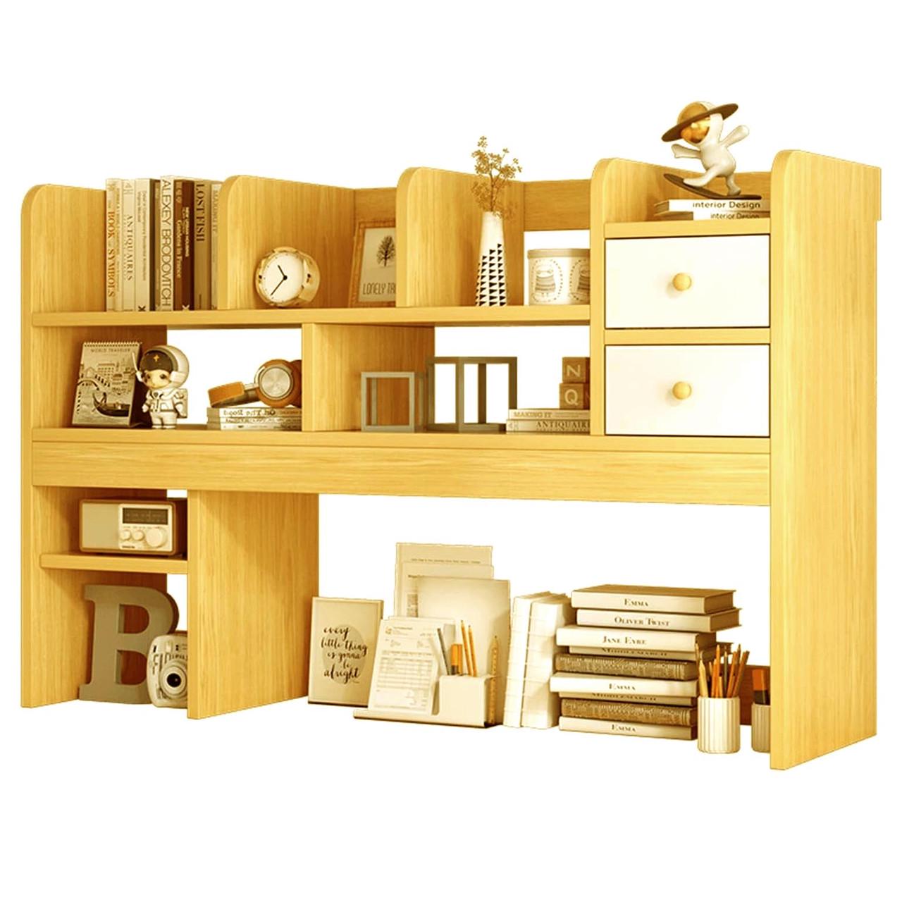 Полка-надстройка настольная из дерева Равиндо карри-зефир (АКД-00970320)